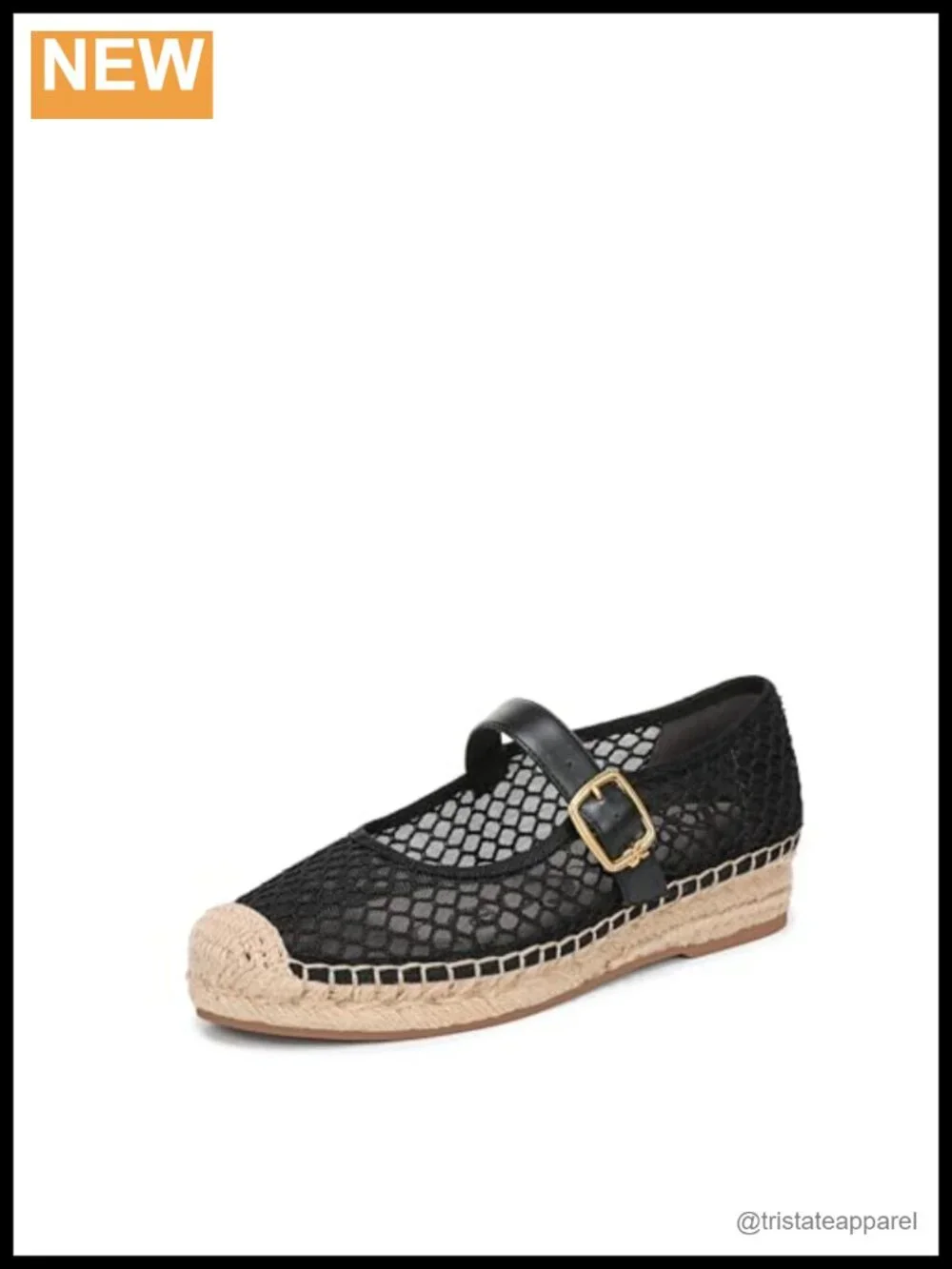 Sam Edelman Mackie Mesh Espadrille Mary Jane Flat Slip-On Casual